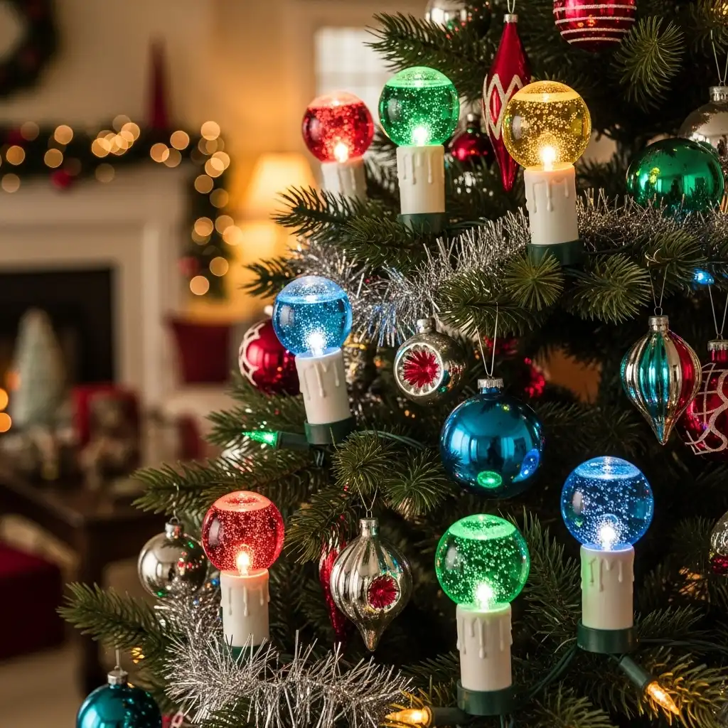 Vintage Christmas Tree Bubble Lights