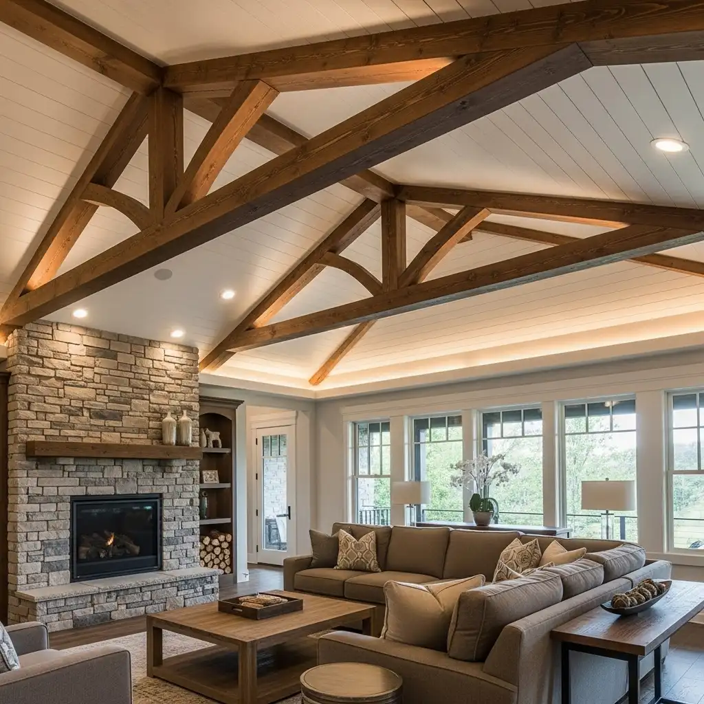 Ceiling Design Living Room Power of Beams