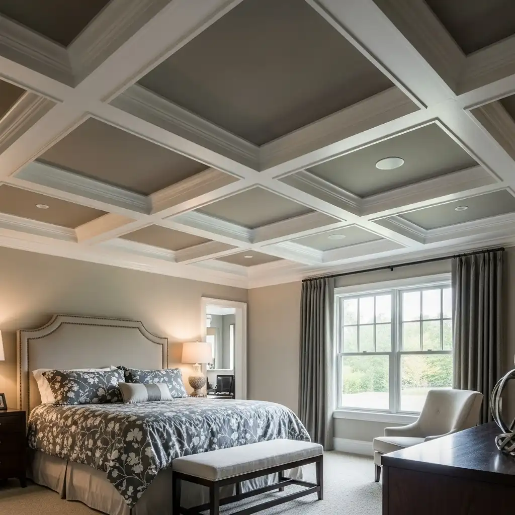 Coffered ceilings bedroom