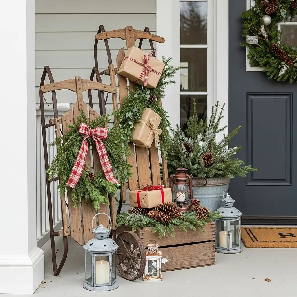 Vintage Sled Display