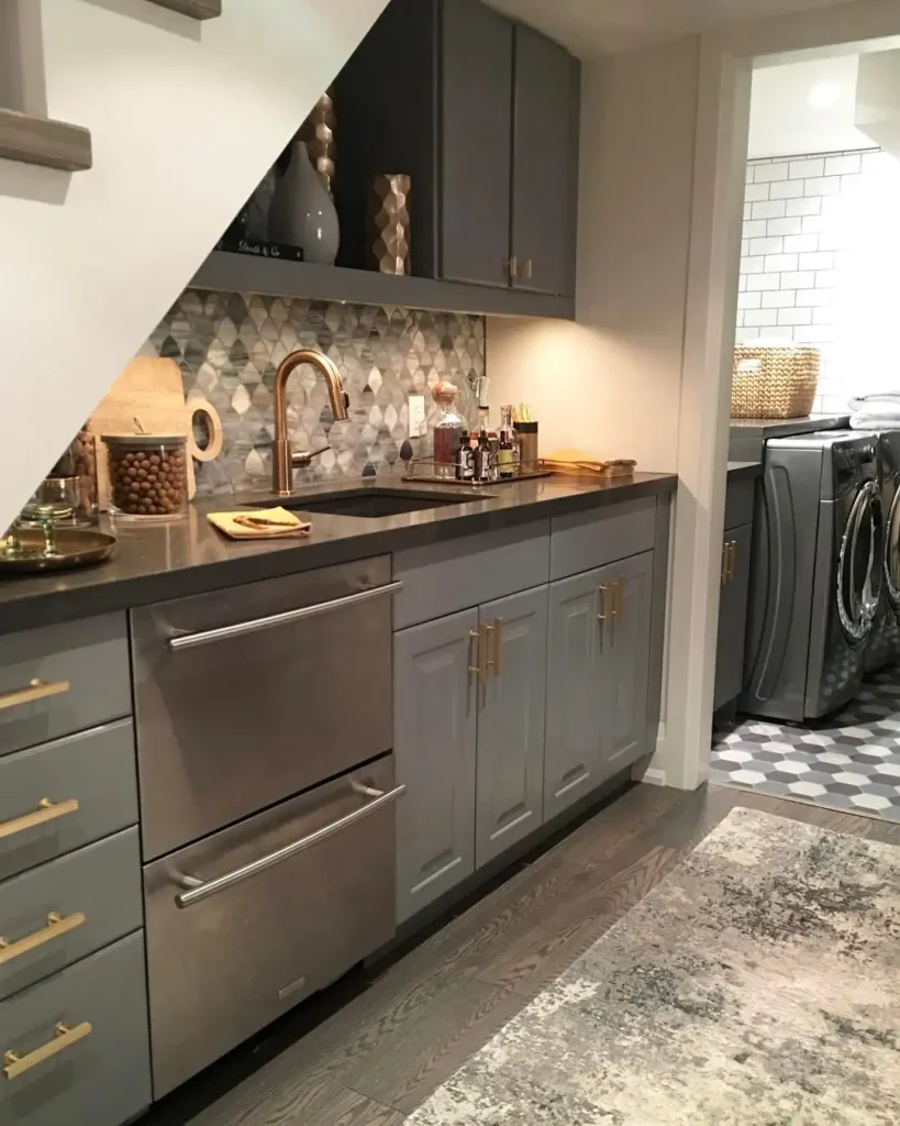 Basic basement Kitchenette with Essentials