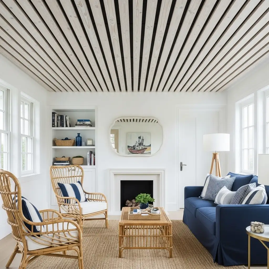 Warm Whitewashed Slats for a Coastal Vibe