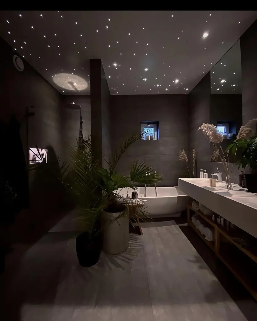 Bathroom starry ceiling lights