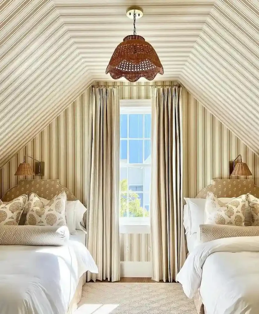 Ceiling Wallpaper Stripe Illusions