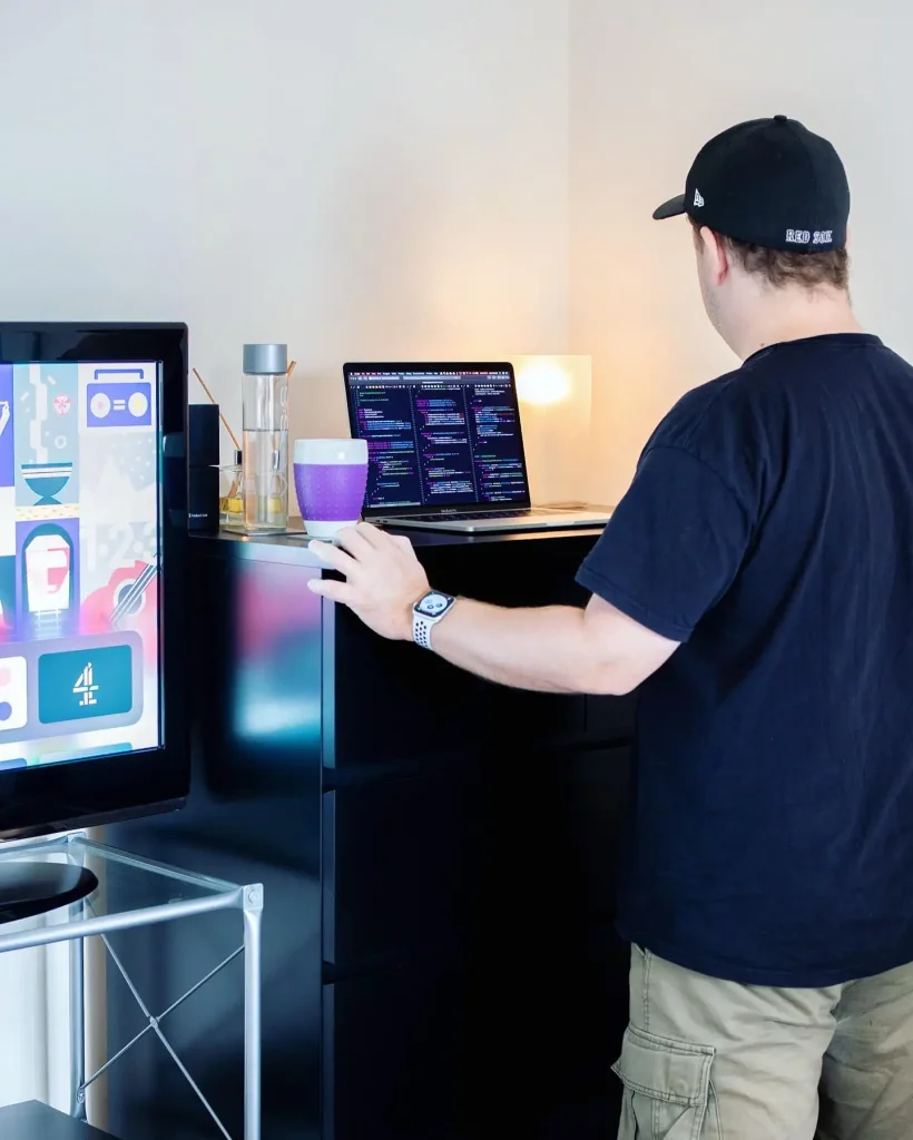 office cubicle Standing Desk Conversion