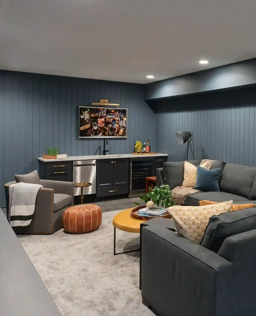 basement Farmhouse Style Comfort