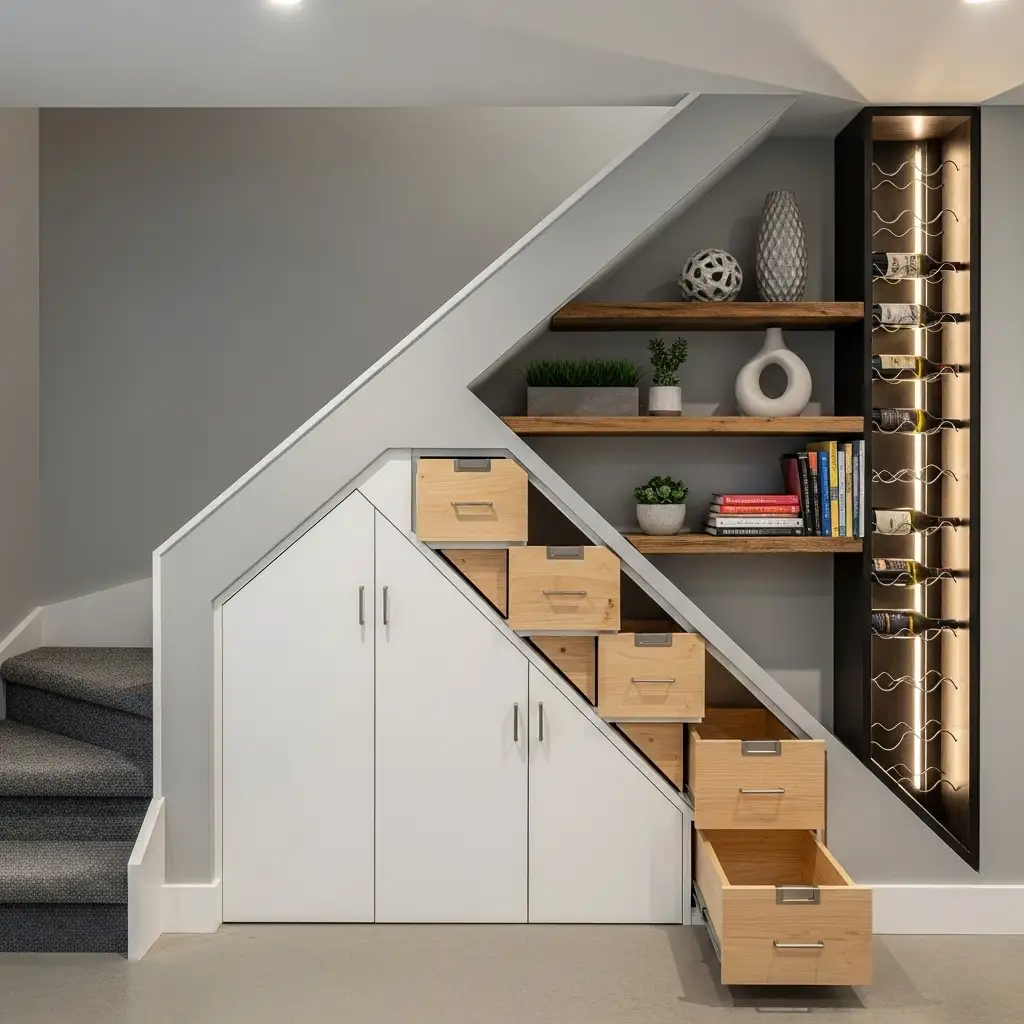 basement stairwell Under-Stair Storage