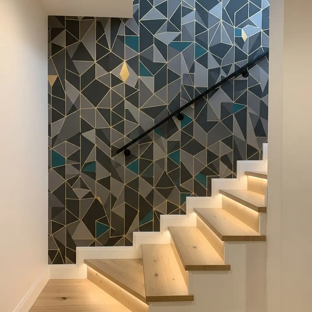 Geometric Wallpaper Accent