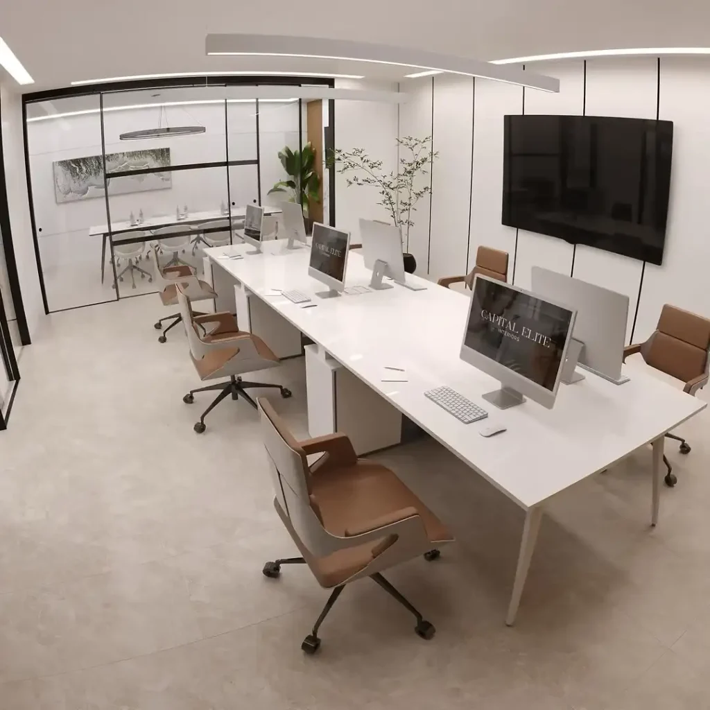 office cubicle Modern Minimalist Tech