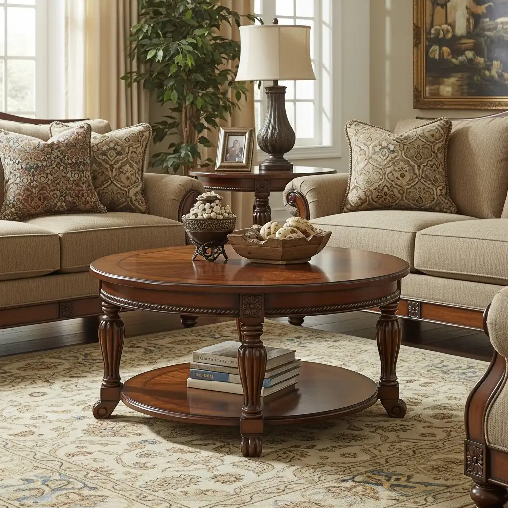 Round coffee table Traditional and Classic