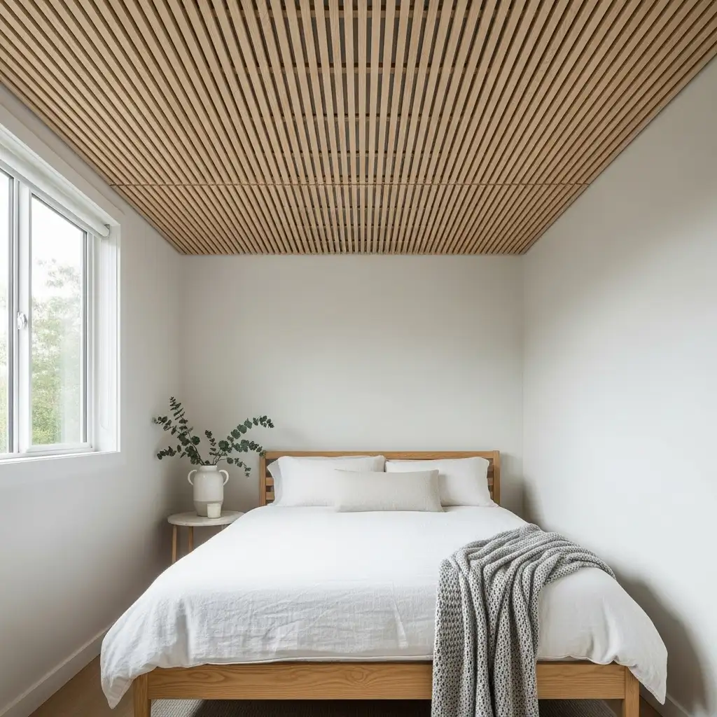slat wood ceiling Light Wood for a Scandinavian-Inspired Space