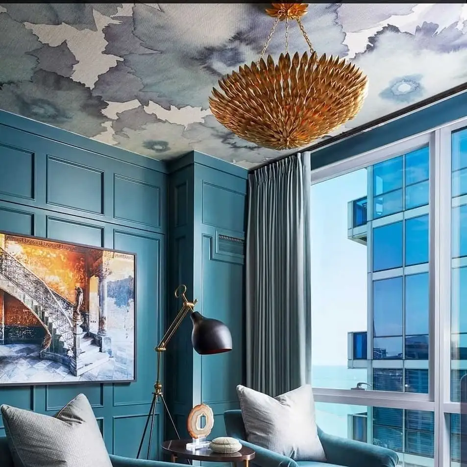 Ceiling Wallpaper Watercolor Abstract