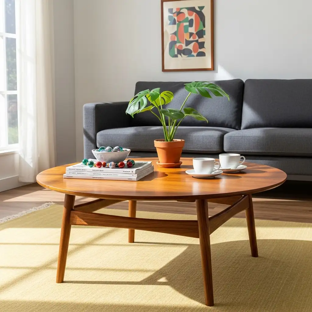 Round coffee table Mid-Century Modern