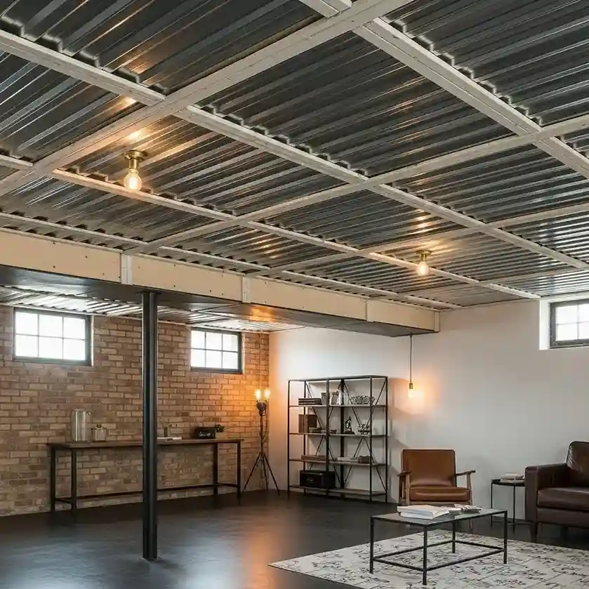 diy Ceiling Corrugated Metal Panels