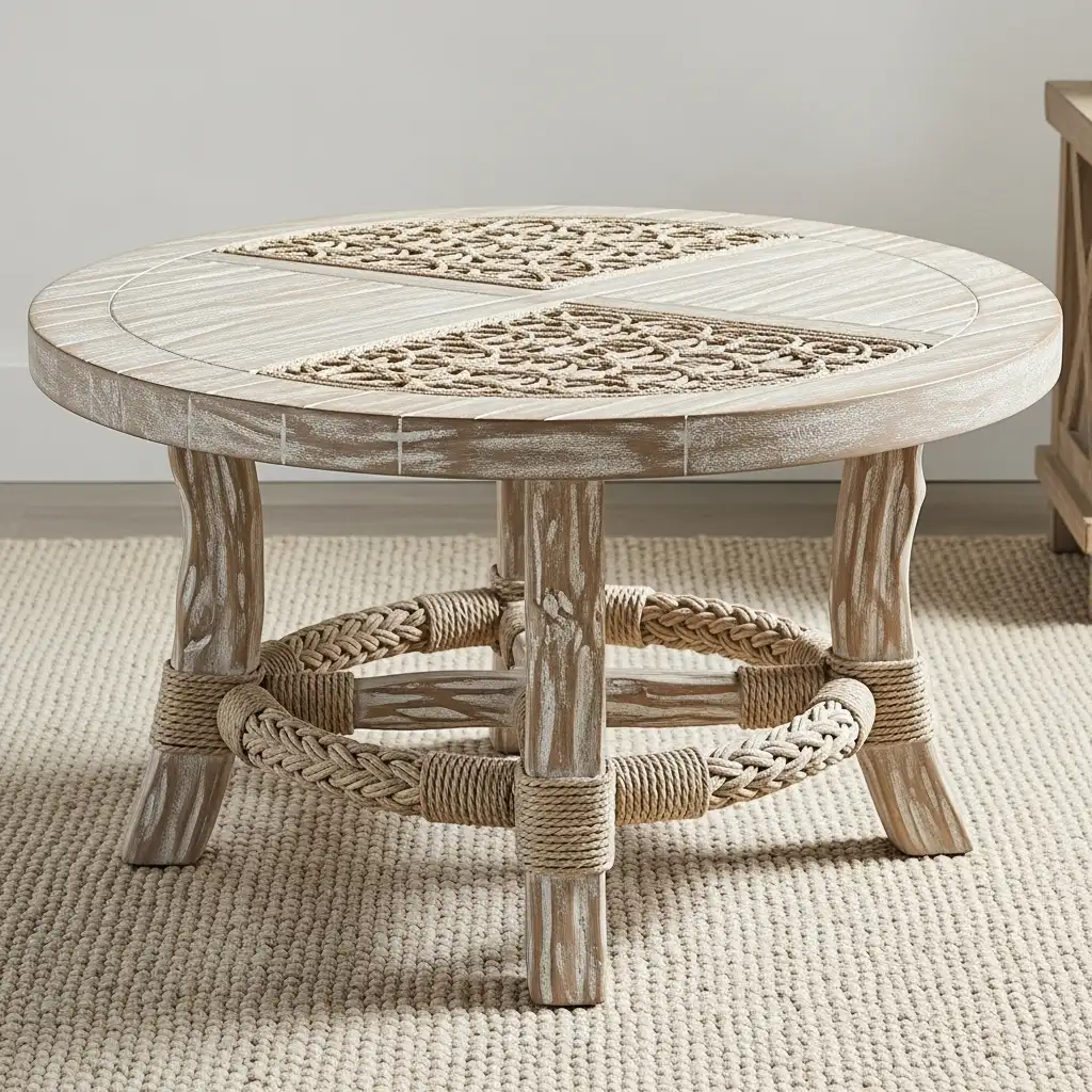 Round coffee table Coastal and Beach-Inspired
