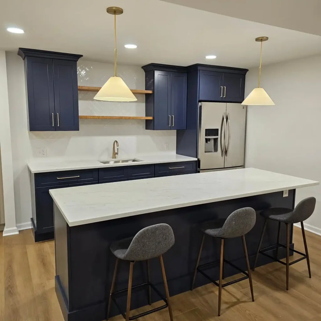basement Dark Moody Kitchen