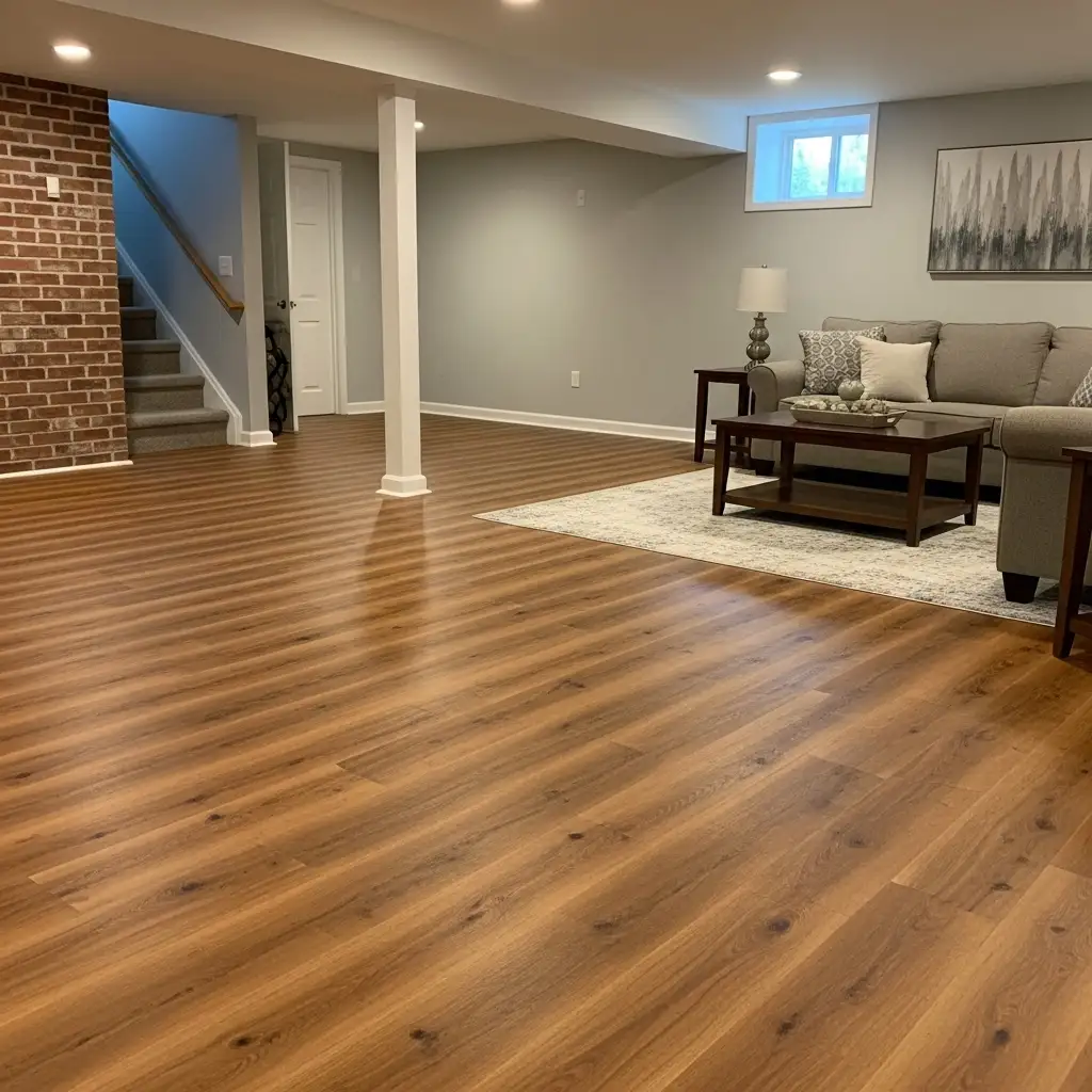 basement flooring Luxury Vinyl Plank (LVP)