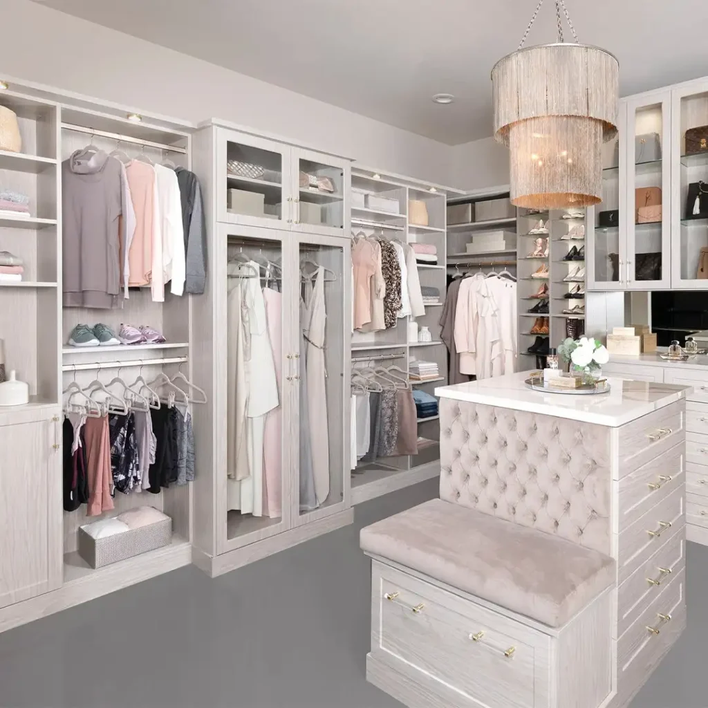 walk in closet Seating Area
