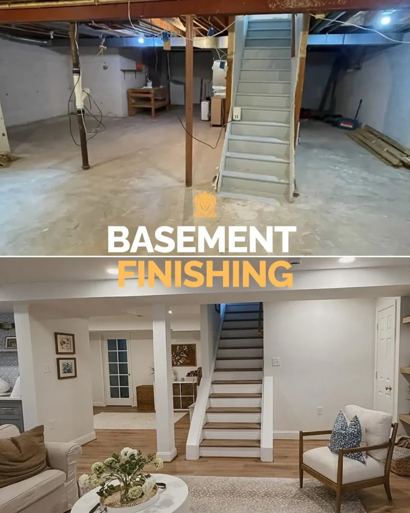 unfinished basement