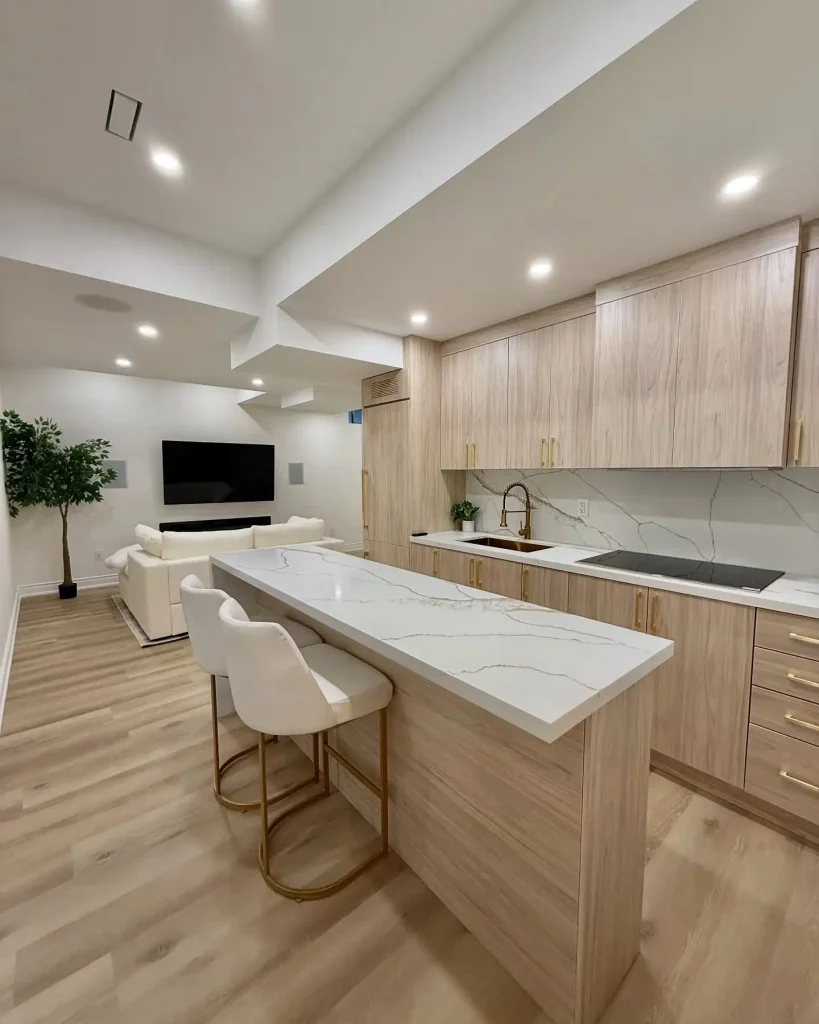 Kitchen Island with Seating basement
