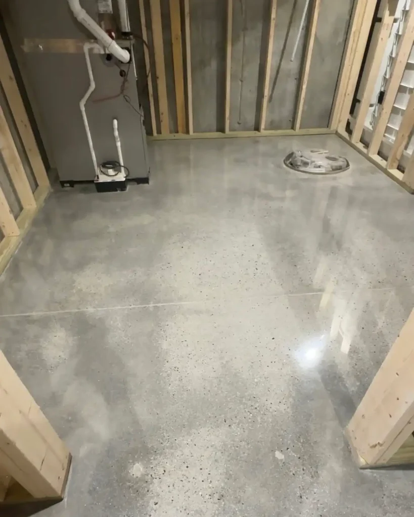 basement Concrete Staining and Polishing