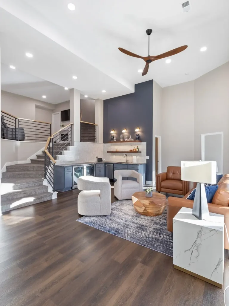 Rental Unit Living Room basement