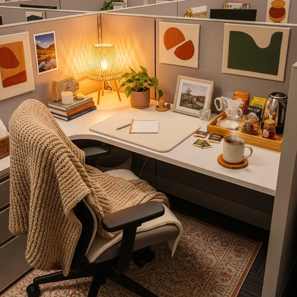 Office Cubicle Hygge Cozy Comfort