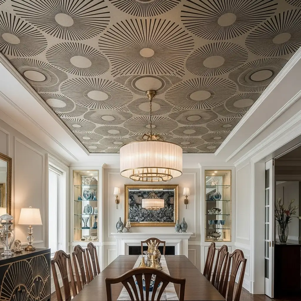 Ceiling Wallpaper Art Deco Glamour