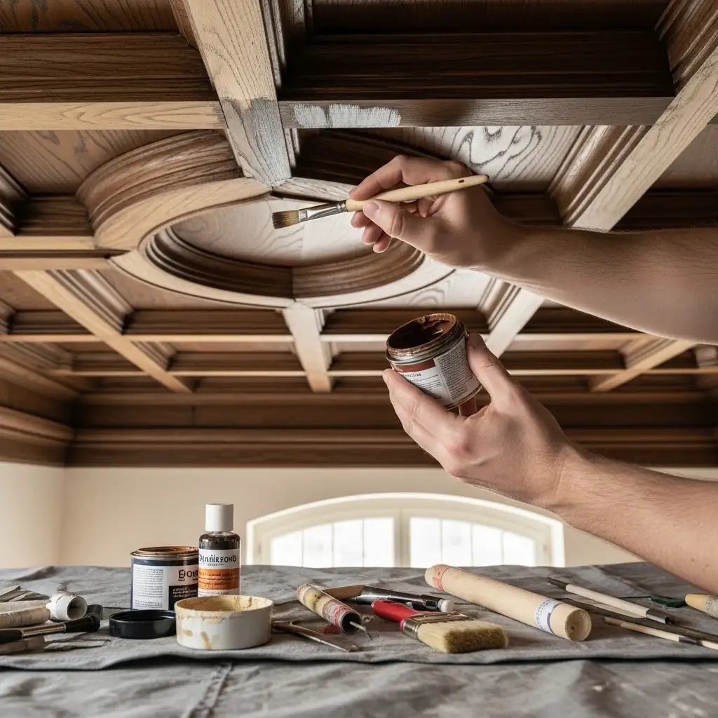 wood ceiling Touch-Up When Needed