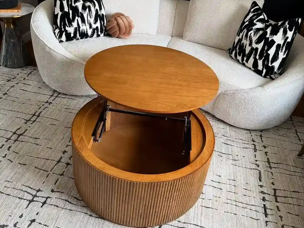 Round tables Coffee dark