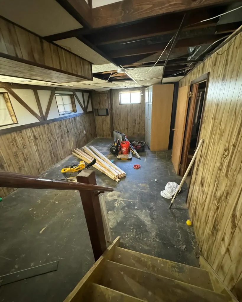basement remodel old