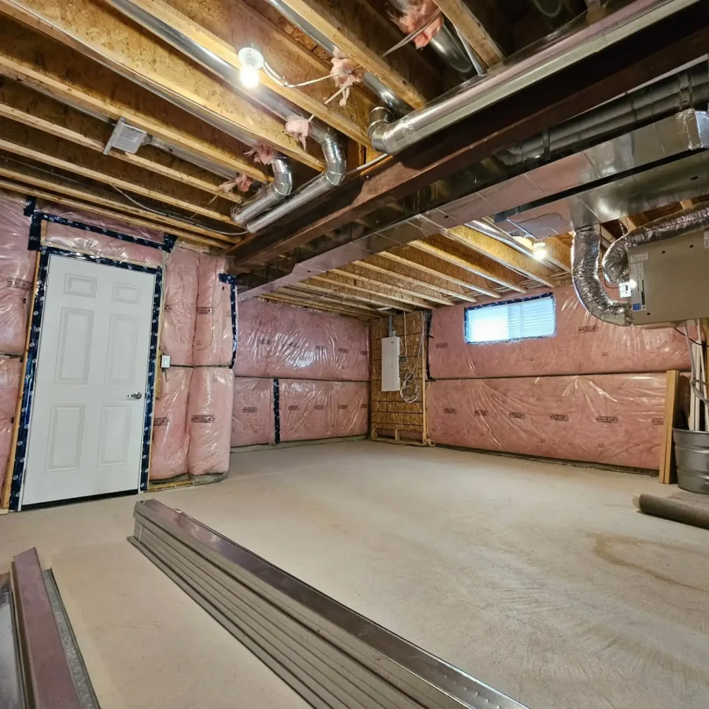 insulating unfinished basement