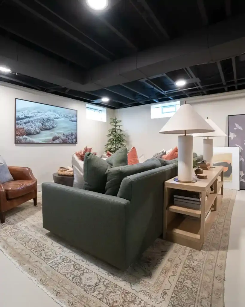 basement Industrial Chic Design