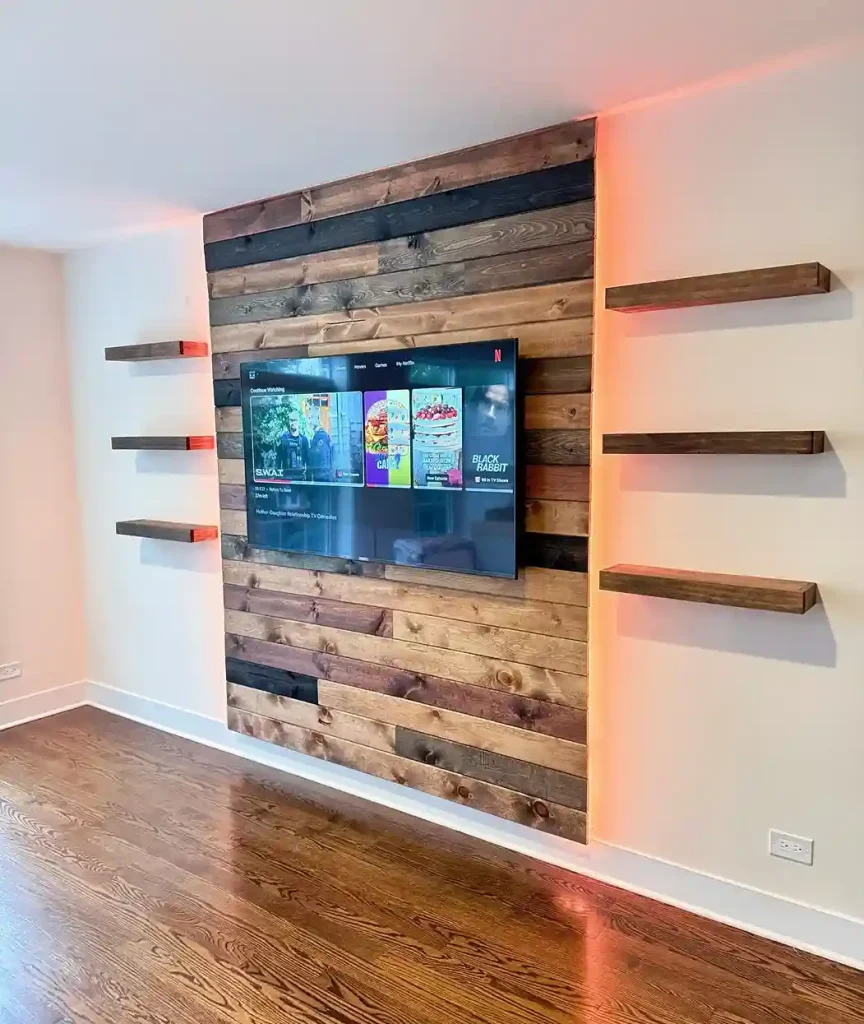 wood wall tv ideas