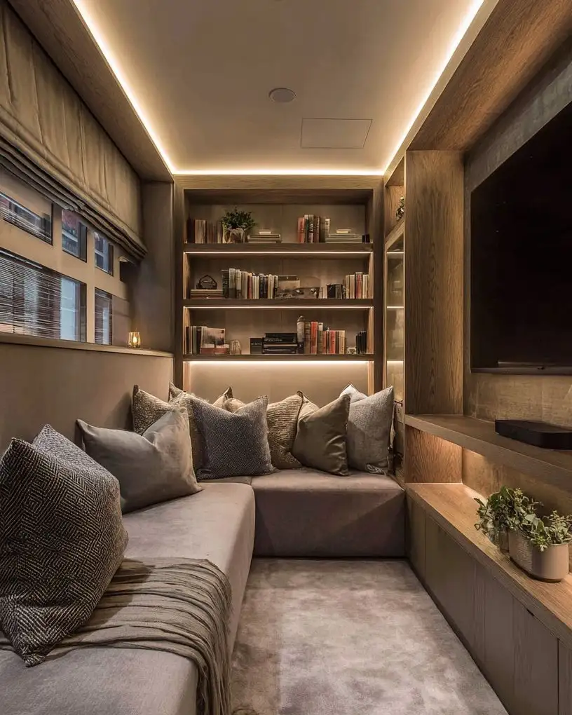 Home Library Living Room basement