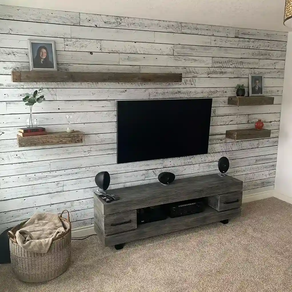 Reclaimed Barn Wood Tv Wall